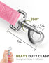 OutdoorMaster Bungee Dog Leash, Heavy Duty with Shock Absorption, 2 Padded Handles for Improved Dog Safety (Pink, 4FT)