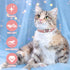 BINGPET Diamond Cat Collar, Adjustable Soft Velvet Leather Kitten Collar with Crystal Heart Charm, Pink