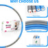 NEOWEEK 2lb Adjustable Exercise Hoops for Adults - Detachable Soft Hoola Weighted Hoop for Weight Loss