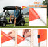 Golf Cart Flag Pole | Reflective 22X30cm Orange Safety Flag with Telescopic Mount