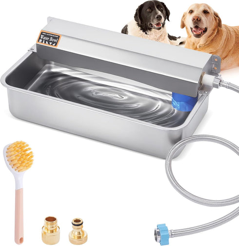Homsky Automatic Water Dispenser for Dog, 6L Dog Water Bowl Dispenser, Large Stainless