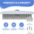 Dog Rake Deshedding Dematting Brush, Undercoat Rake for Dogs & Cats, Reduces Shedding by 90% (Haze Blue)