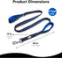 Black Rhino Heavy Duty Dog Leash for Medium and Large Dogs, 5 ft Long Double Handle with Padded Traffic Control