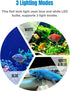 iKefe 7.5" White & Blue Submersible LED Aquarium Light with Timer, Dimmable Fixture for Fish and Plants