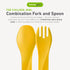 humangear GoBites Uno | Portable & Convertible Travel Utensils | Multi-Functional Camping Spork, Yellow