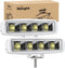 Nilight Marine LED Pods Navigation Lights 2PCS, 72W White Flood Beam for Pontoon Boat Deck Dock Night Fishing