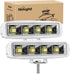 Nilight Marine LED Pods Navigation Lights 2PCS, 72W White Flood Beam for Pontoon Boat Deck Dock Night Fishing