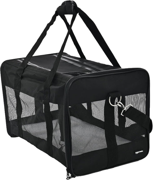 Amazon Basics Airline Approved Soft-Sided Mesh Pet Travel Carrier with Shoulder Strap,