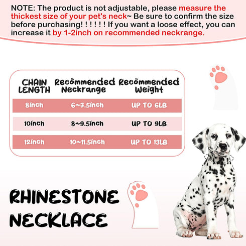 Hillban Dog Chain Rose Gold-plated Diamond Collar with Heart Rhinestones Jewelry Accessories Pet ID Tag Chain Heart Bling Collar with Personalized Name Tag for Small Medium Large Dogs Cats(12 Inch) by Hillban