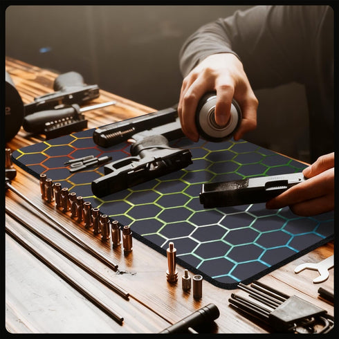 FSTSOCK Gun Cleaning Mat - Double Thickness Gun Mat,Durable Anti Slip Gunsmith Mat, Oil Resistant Workbench Pad