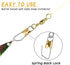 Snap Swivels Fishing Kit - Barrel Swivels with Safety Snap Connector for Saltwater, Freshwater Fishing Gear