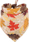 Thanksgiving Dog Bandana, Fall Autumn Reversible Triangle Bibs Scarf for Dogs, Cats, and Pets