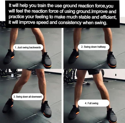 Golf Physical Strength Pad Force Plate - Rubber Exerciser Step Pad for Improved Golf Game & Training Aid
