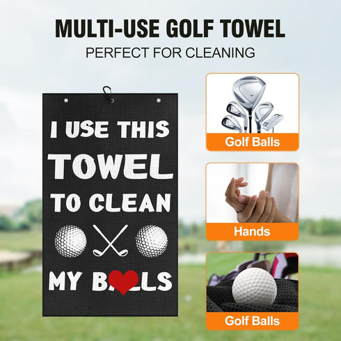 Golf Gifts for Men - Funny Golf Towel for Dad, Husband, Golf Fan, Perfect for Father's Day Gifts