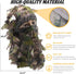 Ghillie Camouflage Leafy Hat, Camo 3D Leaf Face Mask, Full Coverage Breathable Hunting Accessories