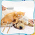 2 Pcs Dog Metal Combs - Cat Wooden Handle Grooming Comb, Double Side Metal Comb for Dogs and Cats