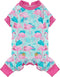 KYEESE Dog Pajamas, Velvet Pjs for Medium Sized Dogs, Soft Clothes with Flamingo Pattern, Comfy Pet Onesie Costume