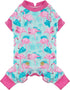 KYEESE Dog Pajamas, Velvet Pjs for Medium Sized Dogs, Soft Clothes with Flamingo Pattern, Comfy Pet Onesie Costume