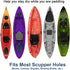 JSP Manufacturing Kayak Scupper Plug - Sit on Top Kayak Hole Plugs in Neon Green/Glow-in-The-Dark
