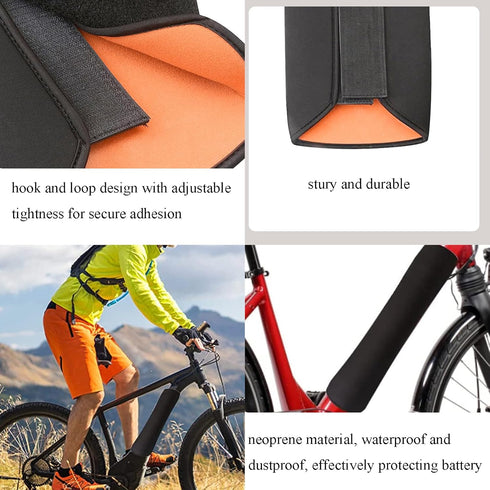 Waterproof E-Bike Battery Cover, Dustproof Electric Bicycle Frame Battery Protector Case for Cycling Accessories
