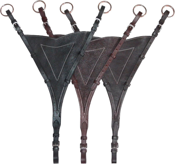 SIE Adjustable Bib Running Martingale Attachment Soft Leather (Brown)