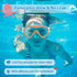 Freela Kids Swim Goggles Diving Mask for Youth 6-14, Tempered Glass Lens with Nose Cover