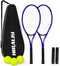 HIRALIY Adult Recreational Tennis Rackets, 27 Inch Lightweight Set for Student Training, Includes 3 Tennis Balls