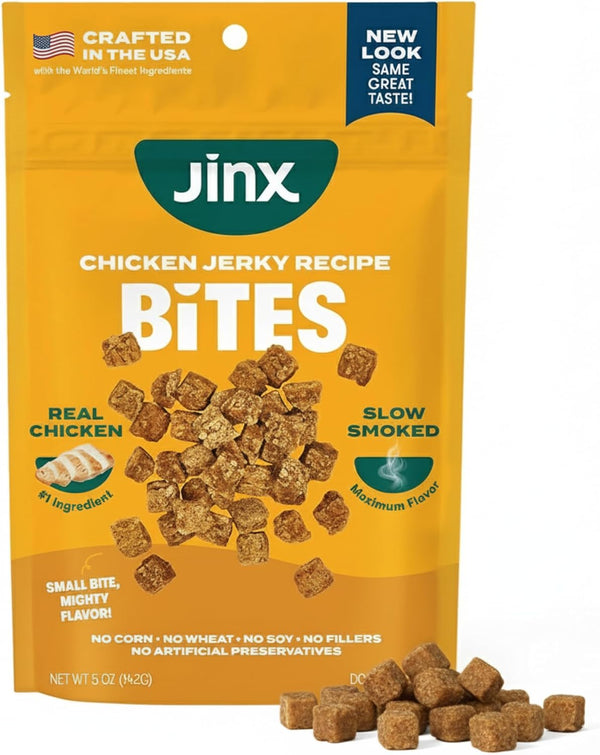 Jinx Chicken Bites Jerky Dog Treats - Soft & Chewy, All Natural