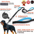 Dog Leash 6ft long,Traffic Padded Two Handle,Heavy Duty,Reflective Double Handles Lead for Control Safety Training,Leashes for Large Dogs or Medium Dogs,Dual Handles Leads(Black)