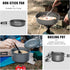 Lixada Camping Cookware Mess Kit, 10pcs Non-Stick Lightweight Stackable Pot Pan Bowls with Storage Bag for Hiking