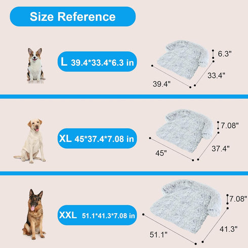 Dog Couch Bed Protector, Memory Foam Removable Plush Cover, Washable, Waterproof Dog Bed for Couch, XL