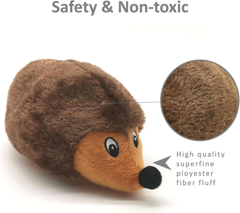 Hedgehogz Squeaky Dog Toy, Stuffed Plush for Small Medium Dogs, 8 Inch, 2 Pack