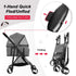 3-in-1 BestPet Pet Stroller Premium Multifunction Dog Cat Jogger Stroller for Medium Small Dogs Cats with Folding