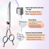 Curved Scissors for Dog Grooming, 7 inch 30° Downward Professional Shears for Poodle Pet Cat Face, Japan 440C Stainless