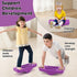 Kids Rocking Seesaw Balance Board with 5 Wooden Balls - Sensory Training Equipment for Indoor Outdoor Activity Toy.