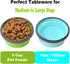 Large Collapsible Dog Bowls, 2 Pack, 40 OZ Travel Bowls with Lids for Large Dogs, Lightweight, Leak Proof