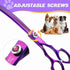 JASON 7.5" Professional Curved Thinning Shears for Dog Grooming, Japanese 440C Stainless Steel Blender Shears, 65