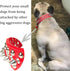 TEEMERRYCA Adjustable Microfiber Leather Spiked Studded Dog Collars - Gift Squeak Ball for Pets (Red, XL)