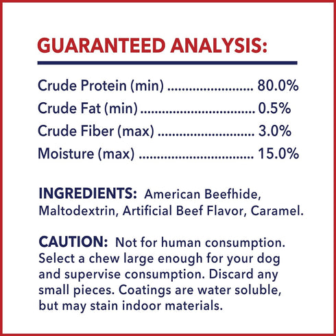 5" 50 Count/1 Pack Pet Factory American Beefhide Chip Rolls Dog Chew Treats - Beef & Chicken Flavor