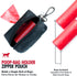 2 Tuff Pupper Dog Poop Bag Holder | Works with Any Dog Leash | Zippered Waste Bag Dispenser | Waterproof