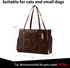 Monanller Stylish Dog Purse Carrier, Leather Pet Carrier Bag for Small Dogs Cats Puppy, Airline Approved Soft-Sided