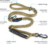 IOKHEIRA Multifunctional Dog Leash - 4-6 FT Strong Bungee, Car Seatbelt Compatible, Army Green