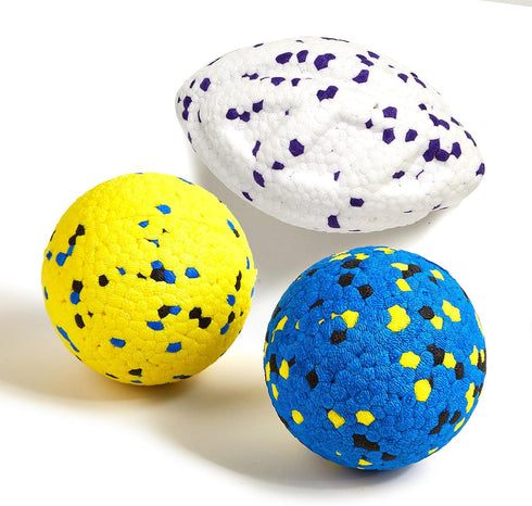 Dog Balls Upgraded Durable Tennis Ball - 5.3'' for Aggressive Chewers, 3 Pack for Large, Medium, Small Dogs.