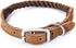 Mile High Life Rope Dog Collar, Durable Braided Cotton Rope Collars, Genuine Leather Dog Collar for Large Dog