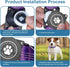 Airtag Dog Collar, Waterproof Holder, Luminous Reflective Adjustable Pet Collar for Heavy Duty Dogs, Purple, XL