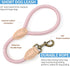 Mile High Life Short Dog Leash for Large Dogs, Reflective Heavy Duty Leash for Training and Walking, Pink