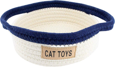 Midlee Cat Toy Rope Cotton Basket, Small Size