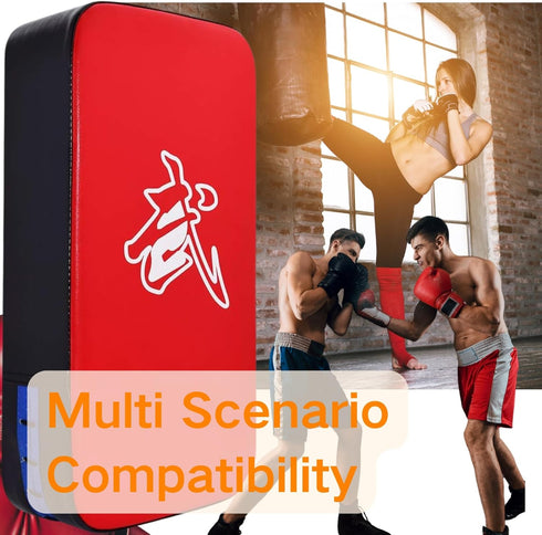 TLBTEK MMA Taekwondo Kick Shield - Muay Thai Karate Kickboxing Training Pads - Curved Leather Strike Shield