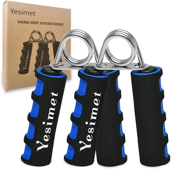 Hand Grip Strengthener Set, 2 Pack Forearm Exerciser and Finger Gripper, Soft Foam Trainer for Increasing Grip