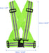 Reflective Vest - High Visibility Adjustable Strip Safety Reflector Tape Gear for Cycling Running Night Walking